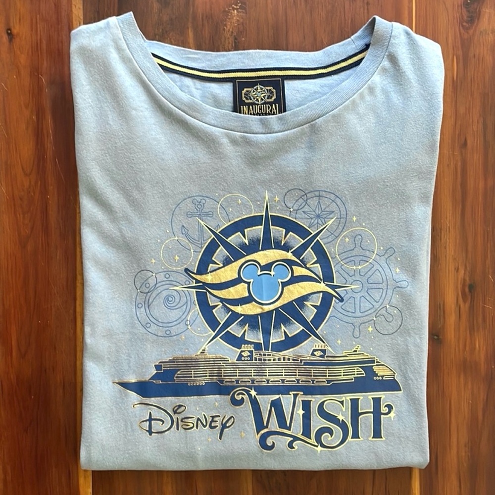 *NWOT* Disney Wish Cruise Inaugural Sailing/Maiden Voyage Long Sleeve Tee, DCL